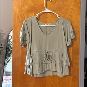 Sage green top